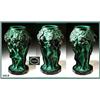 Image 1 : CZECH SCHLEVOGT MALACHITE GLASS VASE / INGRID #1000755