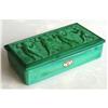 Image 1 : CZECH MALACHITE FIGURAL  POWDER BOX / HOFFMAN /#1000756