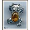 Image 1 : STERLING SILVER AMBER "TEDDY BEAR" BROOCH #1000785