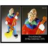 Image 1 : CZECH VINTAGE ART GLASS CLOWN W BROOM FIGURINE #1000797