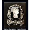 Image 1 : EXQUISITE VINTAGE RHINESTONE CAMEO BROOCH CJ-18#1000888