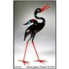 Image 1 : CZECH HOLLOW BLOWN GLASS CRANE FIGURINE / CG080#1000932
