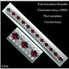Image 1 : CZECH VINTAGE RED RHINESTONES BRACELET CJ-34 #1001045