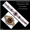 Image 1 : CZECH VINTAGE PURPLE RHINESTONE BRACELET CJ-44 #1001049