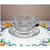 Image 1 : Set of 9 Caprice Crystal Cup & Saucer Sets #1001236