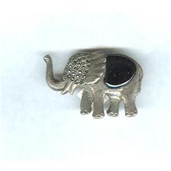 Sterling Silver Marcasite & Black Onyx Elephant#1001441