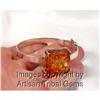 Brilliant Citrine Baltic Amber Sterling #1001952