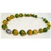 Image 1 : Electrifying Green Amber Choker ~ 82 Grams #1002268
