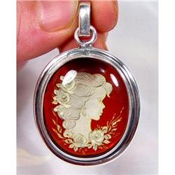Enchantress BELLE Cameo Baltic Amber Sterling #1002273
