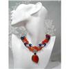 Image 1 : Bold~Lapis~Carnelian Silver Choker~155grams  #1002489