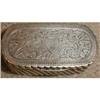 Image 1 : SILVER Pill BOX ANTIQUE Hand Chased SNUFF Box #1002677