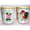 Image 1 : Two  Rooster and Roses Tumblers #1003063