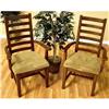 Image 1 : 8 Solid Mahogany Ladder Back Dining Chairs #1003214