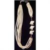 Necklace Elephants Hand Carved Bead Long Showy #1003374