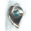 Image 1 : Sterling Brooch LARGE Blue Emerald cut. #1003900