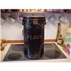 Image 1 : Tin flour can; Holds 25 lbs. of flour #1004697