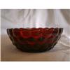 Image 1 : Ruby Red Glass Bowl Bubble Design #1005101