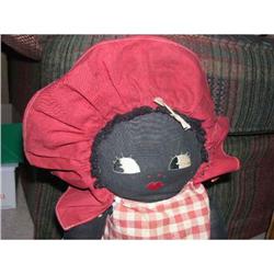 Black cloth stuffed child doll #1009951