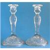 Image 1 : Sandwich Elegant Depression Glass Candlesticks #1010178