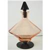 Image 1 : Pink and Black Art Deco Glass Decanter #1010329