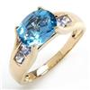 Image 1 : Blue Topaz and Tanzanite Ring #1010389