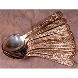 Kirk RePOUSSE Five O'clock TEASPOONS 12 #1010431