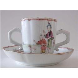 Chinese Export Porcelain Cup & Saucer #1010439