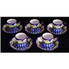 Image 1 : Five Limoges Demitasse Cups and Saucers #1010451