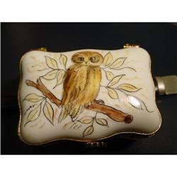 Authentic Owl Limoges box signed #1010475