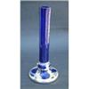 Image 1 : Bohemian Cobalt Sterling Overlay Stick Vase #1010892