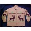 Image 1 : HandKnit Wool Elk Cardigan Zipper Sweater  #1010925