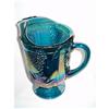 Image 1 : Blue Carnival Glass Pitcher (Harvest  Pattern) #1010984