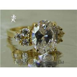 RHJ Dainty Oval white Cubic Zirconium Ring #1016913