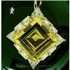 Image 1 : RHJ Sq Canary Cubic Zirconium Pendant  #1016914