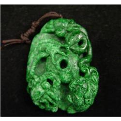 Imperial Green Jadeite Jade 5 Poisonous Animals#1016922