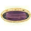 Image 1 : Art Deco Natural Amethyst and  Gold Pin #1016945