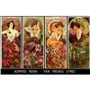 Image 1 : 4 VINT MUCHA ART NOUVEAU POSTER PRECIOUS STONES#1017021