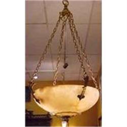 Monumental Art Deco Alabaster Chandelier #1017041