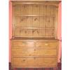 Image 1 : ANTIQUE PINE CABINET CUPBOARD HUTCH  #1017052