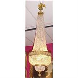 Antique French Bronze and Beaded Crystal #1017079