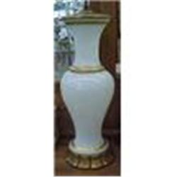 Pair of Large White Opalene Lamps #1017101