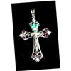 Image 1 : EMERALD. DIAMOND. RUBY. 14K  HOLLY CROSS #1017233