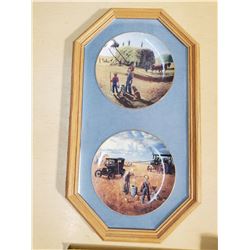 TWO FRAMED PLATES (EMMET KAYE)