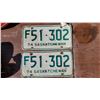 Image 1 : TWO 1974 FARM LICENSE PLATES