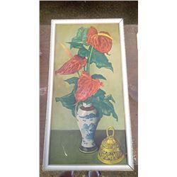 FLORAL PICTURE 25"X13"