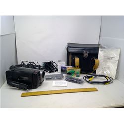 8MM CAM CORDER, TAPES, AND CHARGER