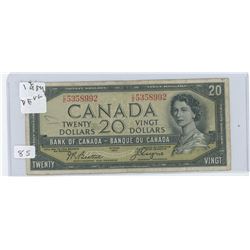 1954 CANADIAN 20 DOLLAR BILL