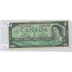 1967 CANADIAN 1 DOLLAR BILL