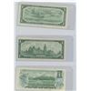 Image 2 : 1954, 1967 & 1973 CANADIAN 1 DOLLAR BILLS