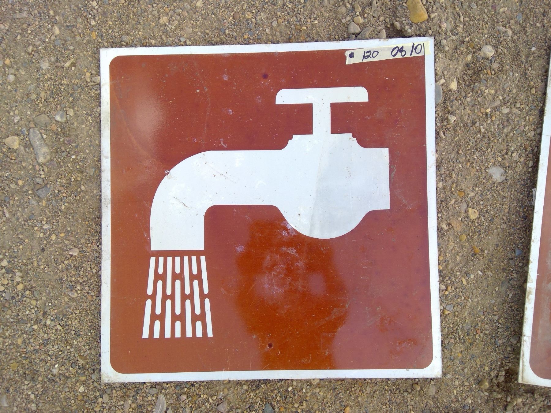 Water Track Sign RUNNING WATER SIGN - Schmalz Auctions